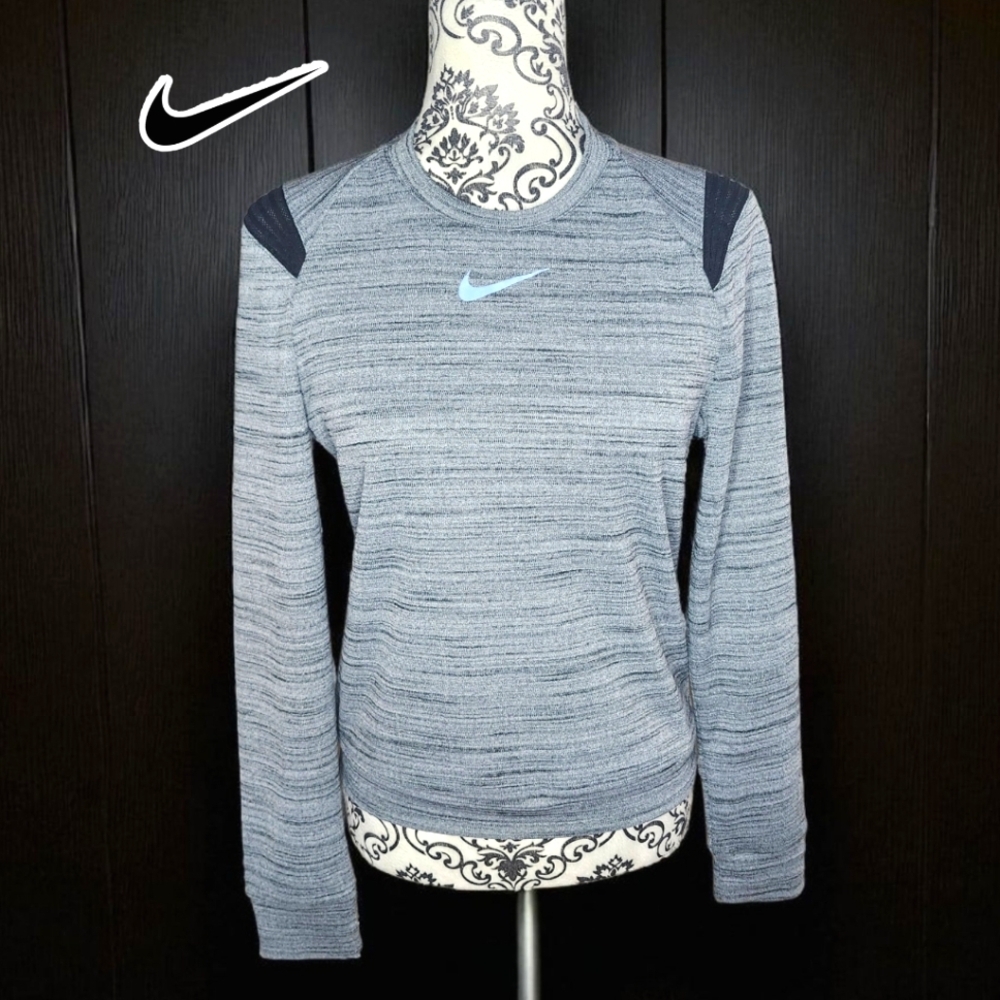 NIKE GOLF Heathered Gray Crew Neck Sweater - Small